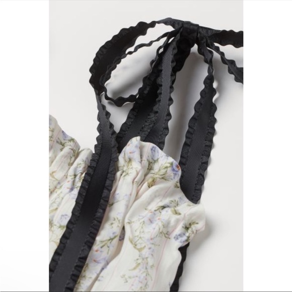 Brock Collection x H&M Lyocell Blend Dress Bow Tie Floral Small - Picture 4 of 11